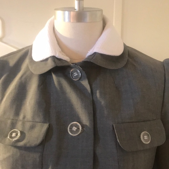 PETER SOM gray wool mohair suit sz 6 RUNWAY PIECES - Picture 2 of 6